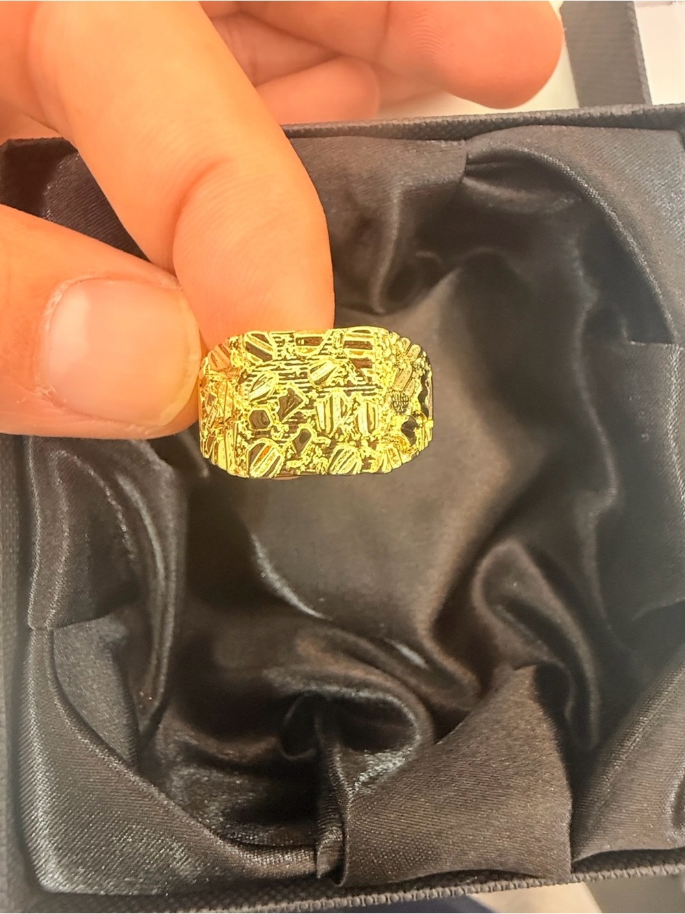 & Other Stories Gold Textured Statement Ring